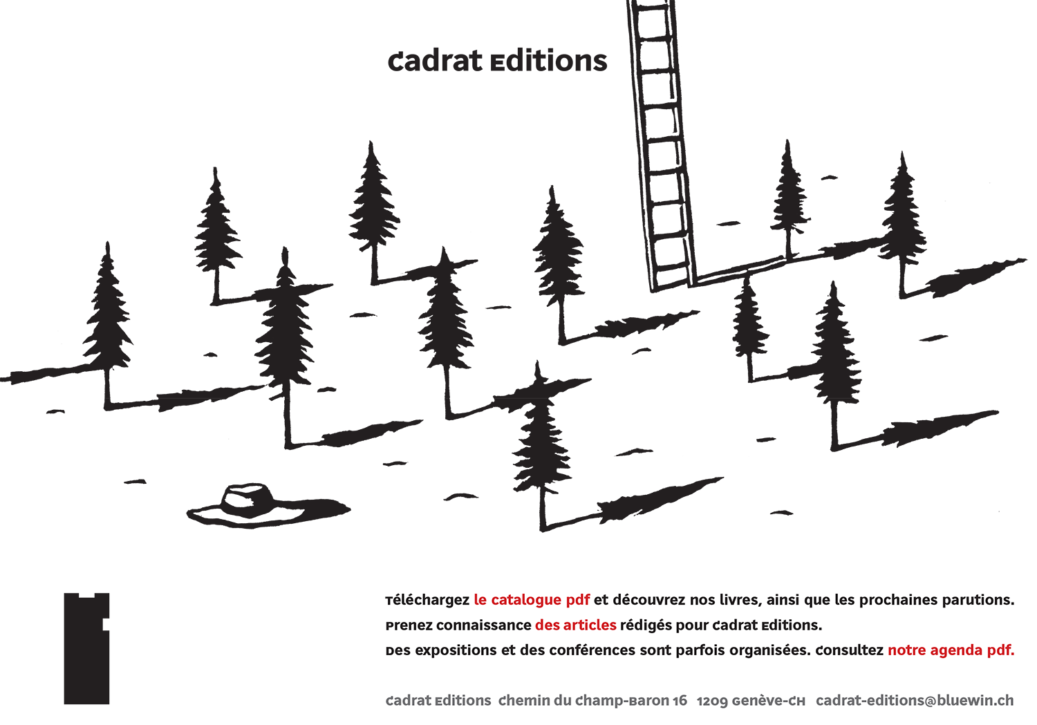 cadrat ditions Genve - page d'accueil pour le tlchargement du catalogue ou de l'agenda au format pdf